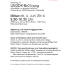 UNDOK Eröffnungseinladung, 2014-05-23